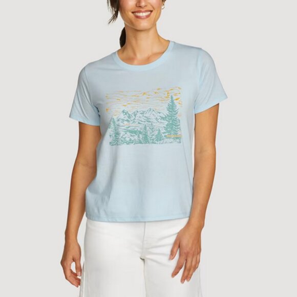 Eddie Bauer Graphic Tee with Mountain Landscape - Picture 1 of 5